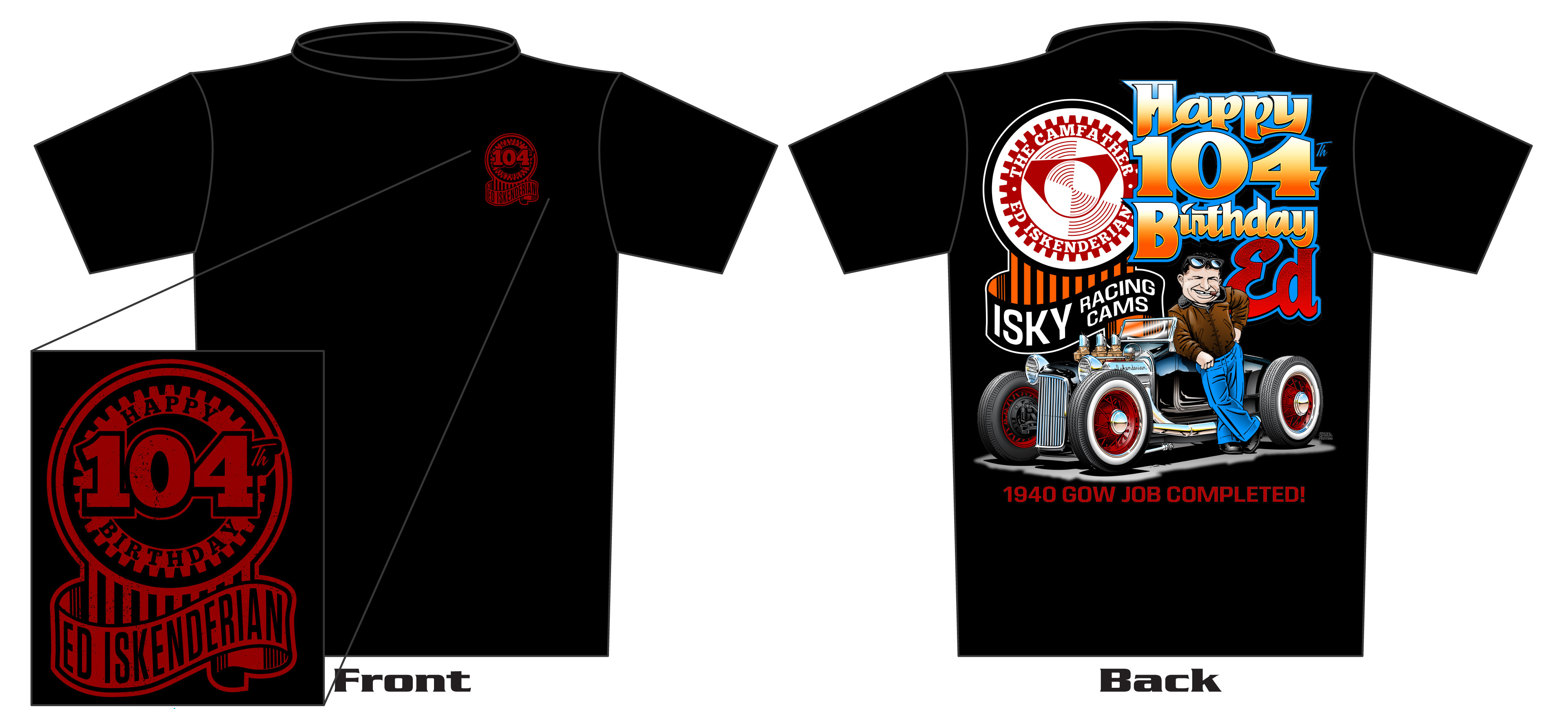 ED ISKENDERIAN 104TH LIMITED EDITION BIRTHDAY T-SHIRT
